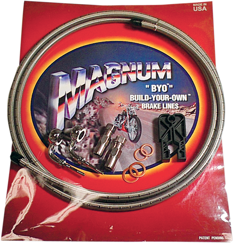 MAGNUM Brake Line Kit - Single Disc - 10mm-90 - 6' - Stainless Steel 396190A