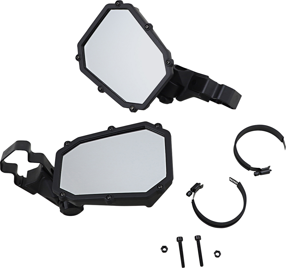 MOOSE UTILITY Mirror - Elite Pro - Side View - Octagon - Black MEMIRKIT-ES2CCS