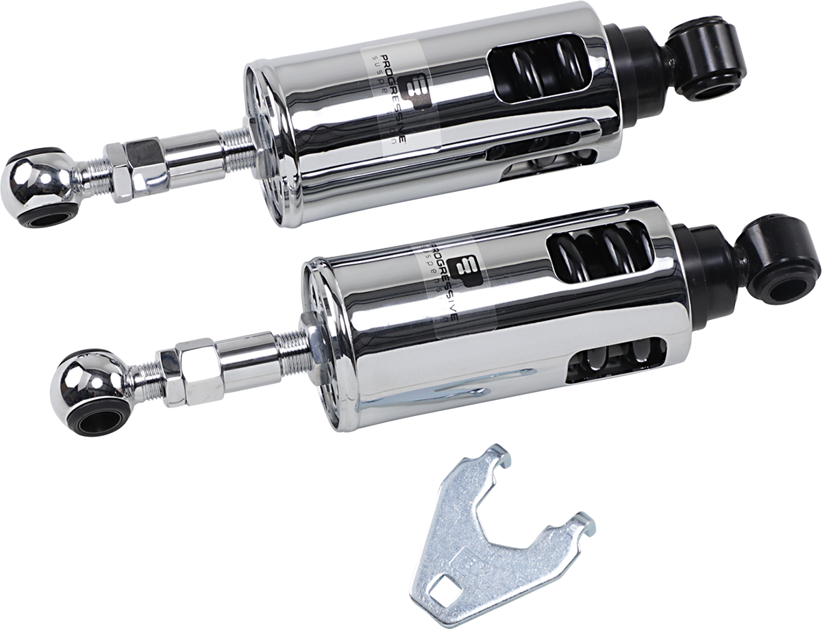 PROGRESSIVE SUSPENSION 422 Series Adjustable Shocks - Chrome - Heavy-Duty 422-4001C