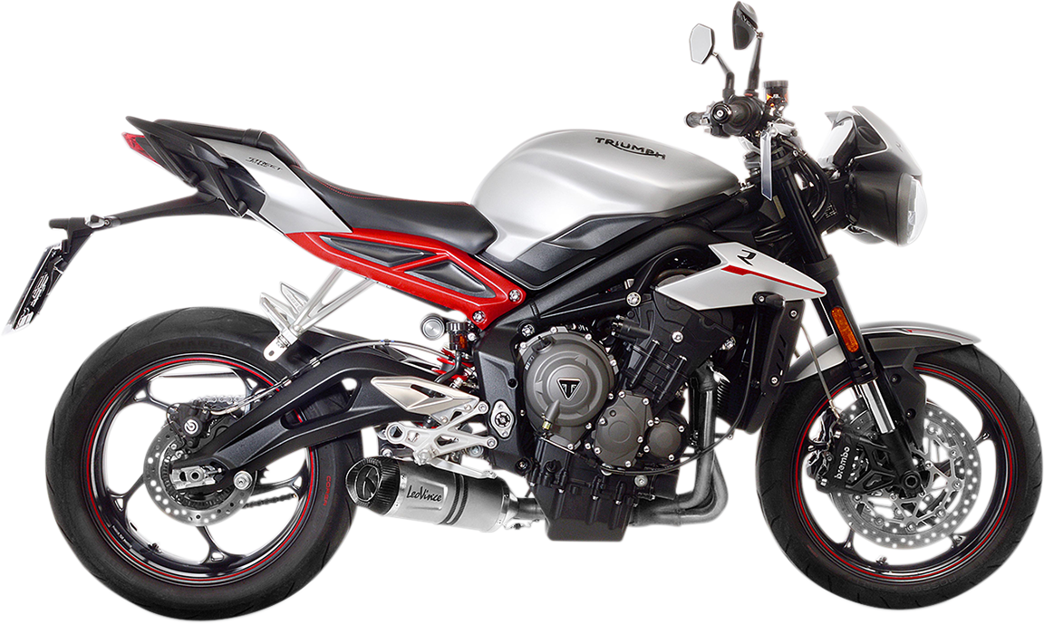 LEOVINCE LV One Evo Muffler - Stainless Steel - Street Triple 765 S/SA2/R/R LRH/RS 2017 - 2019  14288E 1811-3764