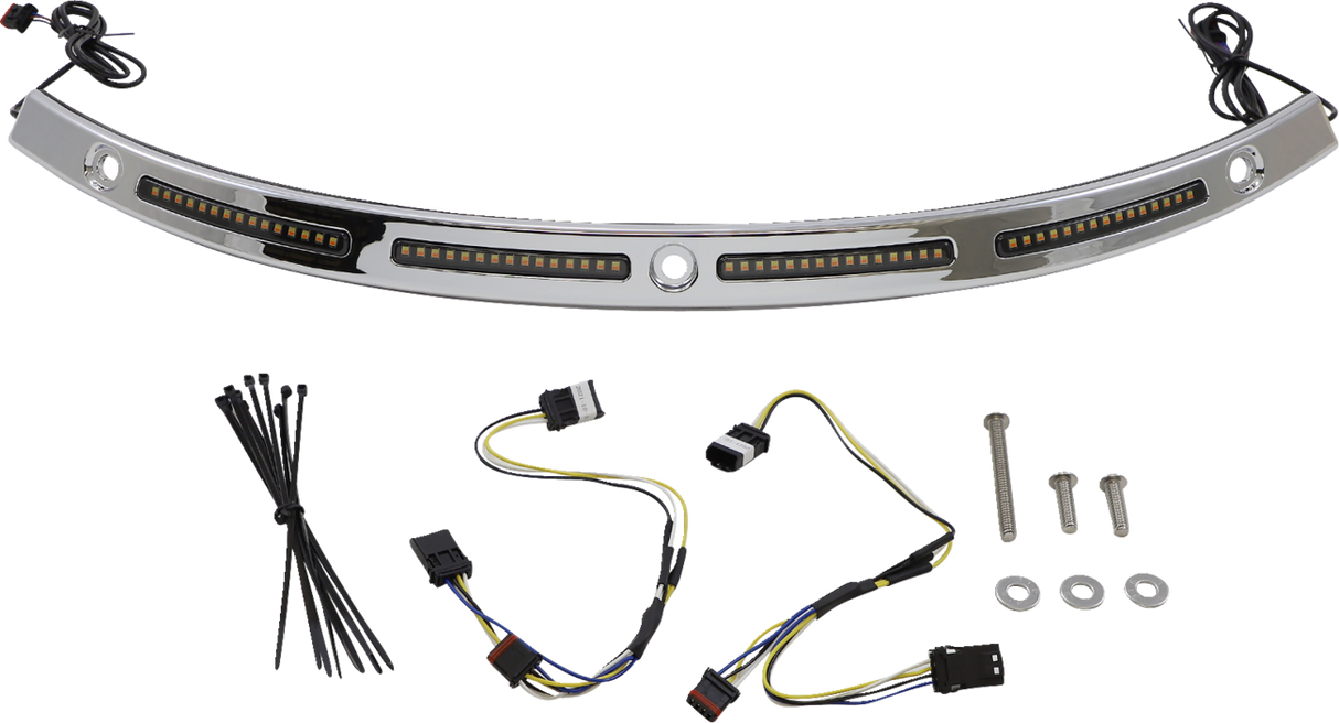 CUSTOM DYNAMICS Windshield Trim - Sequential Turn Signals - Chrome CD-WT2-SEQ-14-C