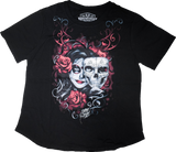 LETHAL THREAT Women's Two Faced Catrina T-Shirt - Black - Large LA70204L