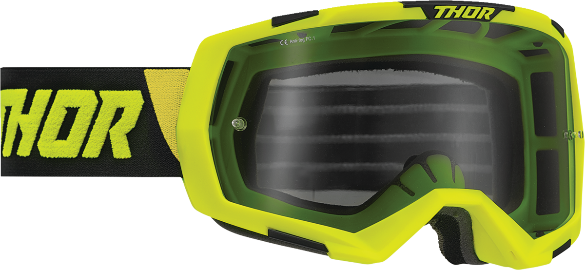 THOR Regiment Goggles - Lime/Black - Smoke 2601-2965