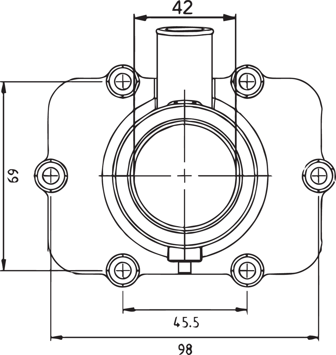 KIMPEX Carburetor Flange - Ski-Doo 301748