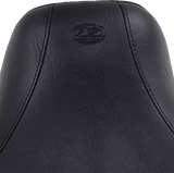 MUSTANG Wide Solo Seat - With Backrest - Black - Studded W/Concho - FXD '06-'17 79346