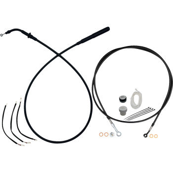 FAT BAGGERS INC. EZ Install Kit - 11" Handlebars - Upper Clutch - Full Length - Black 249011-B