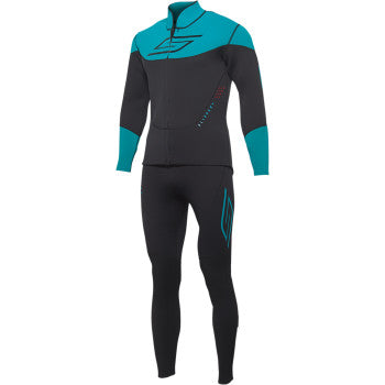 SLIPPERY Breaker Wetsuit - Black/Aqua - 3XL 3201-0293