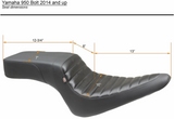 MUSTANG Squareback Seat - Black - Tuck-n-Roll - Bolt '14-'22 75697