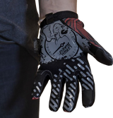 LETHAL THREAT Good N Evil Skulls Gloves - Black - Large GL15021L