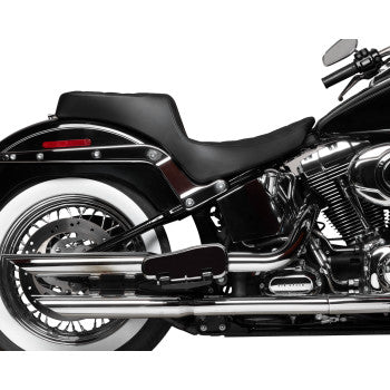 DRAG SPECIALTIES Performance Predator 2-Up Seat - Vinyl - Double Diamond - Black Thread - FL '00-'17 0802-1641