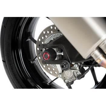 PUIG HI-TECH PARTS Axle Sliders - Rear - Black - Pair - Honda CBR Fireblade 20493N