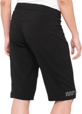 100% Women's Ridecamp Shorts - Black - Large 40037-00002