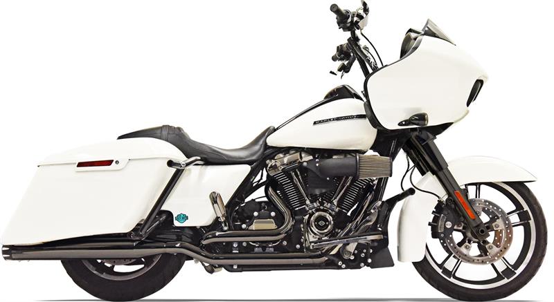 BASSANI XHAUST True-Dual "Mercury" Dark Chrome System for 2017-2022 Bagger  FL 1F13MT 1800-2479