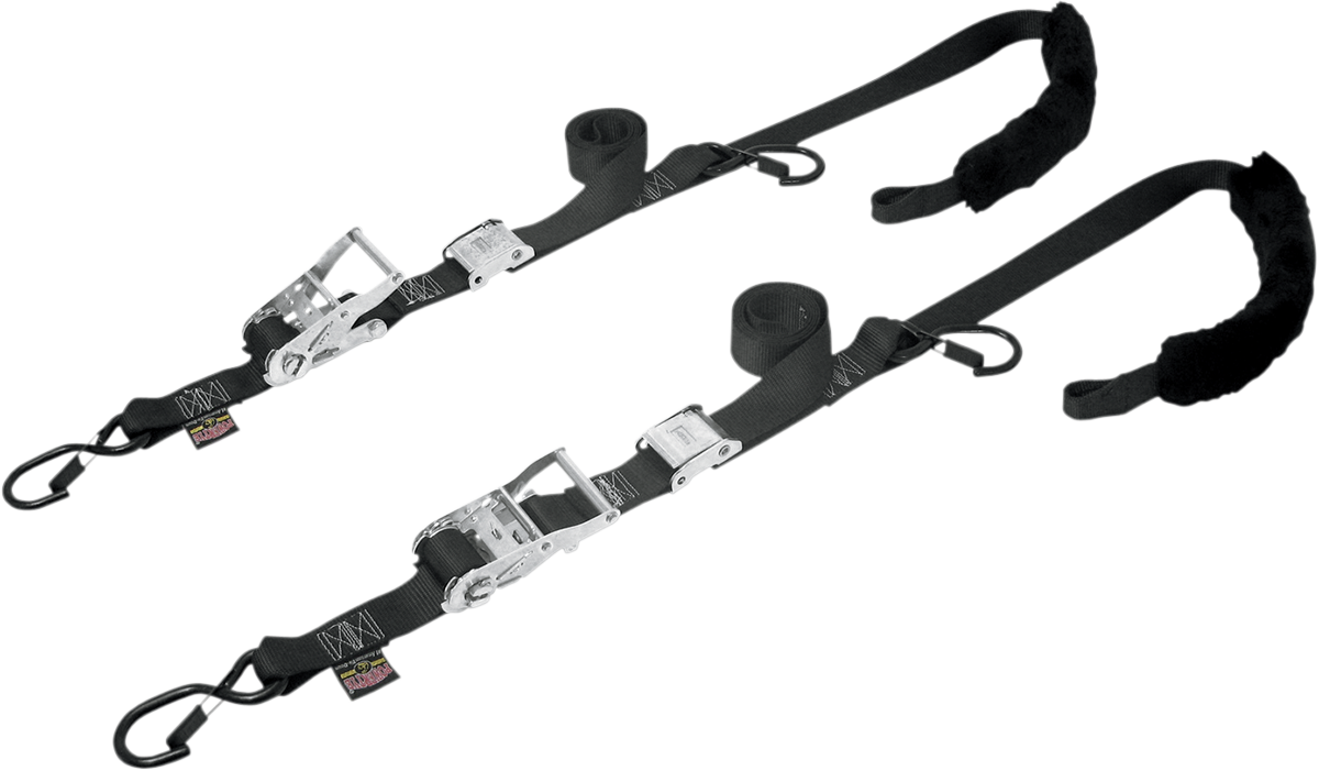 POWERTYE MFG. Cam Ratchet Tie-Downs - 1-1/2" x 6-1/2' - Black 30722