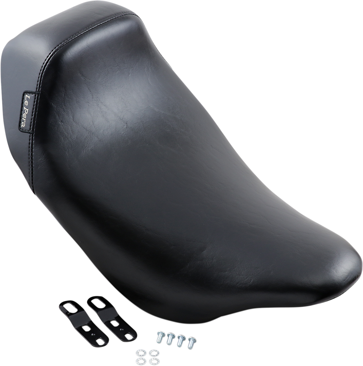 LE PERA Bare Bones Solo Seat - Smooth - Black - FLHT LK-005