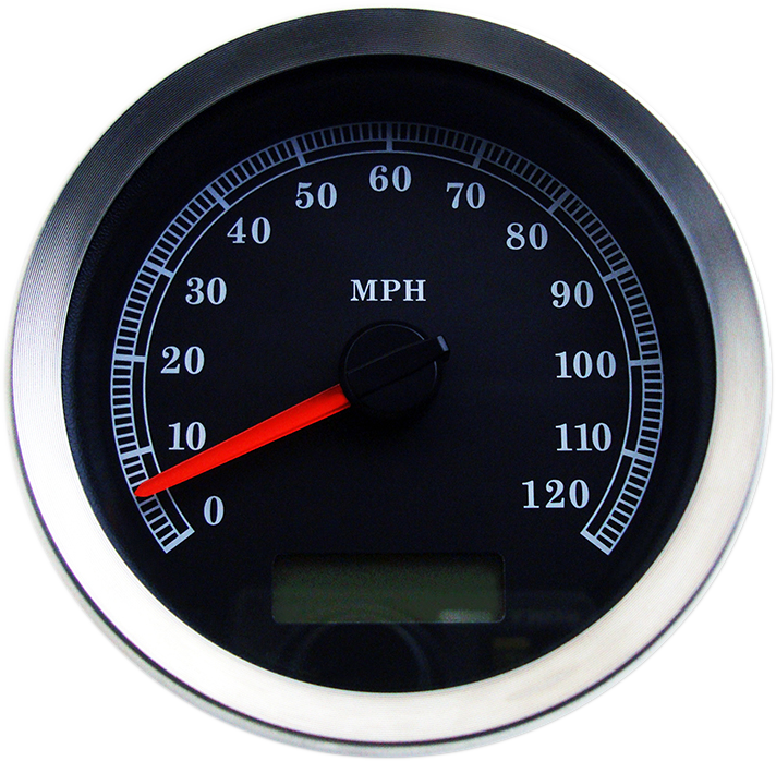 DRAG SPECIALTIES Programmable Speedometer - Black Face - MPH 83100B