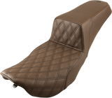 SADDLEMEN Step-Up Seat - Front Lattice Stitch - Brown 897-06-172BR