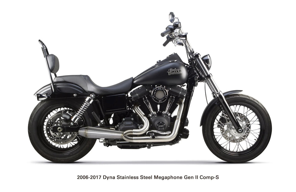 Two Brothers Harley Davidson Dyna (2006-2017) Megaphone Gen II 2-1 Acero inoxidable - Número de pieza 005-4690199 (-X) 