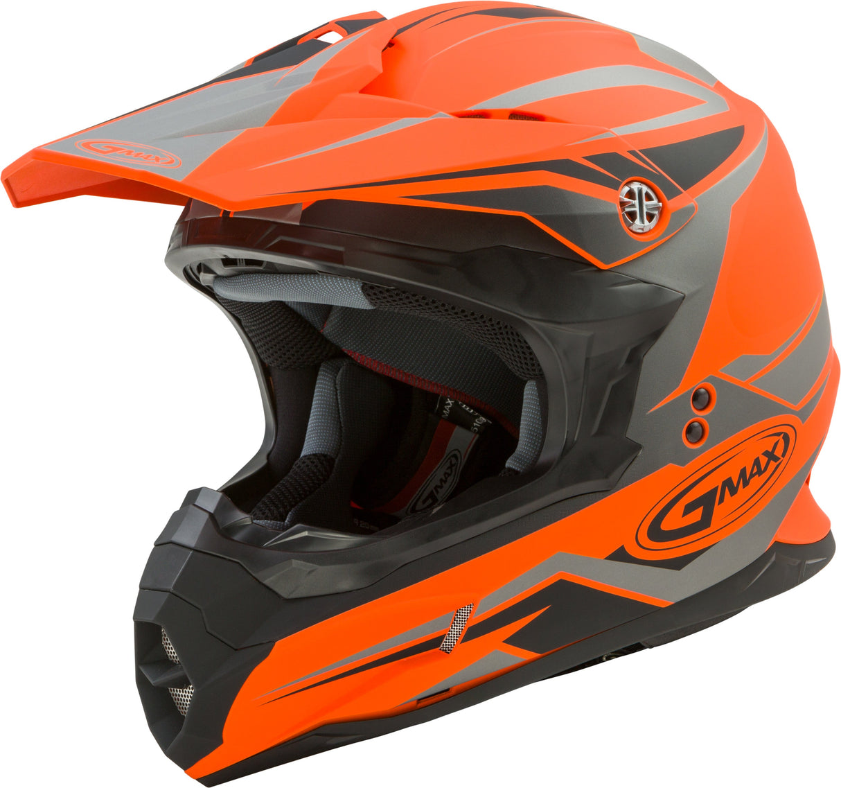 GMAX Mx-86 Off-Road Revoke Helmet Matte Orange/Black Lg G3866256