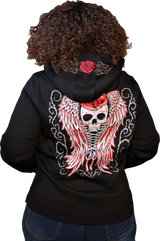 LETHAL THREAT Women's Skulls and Thorns Pullover Hoodie - Black - 1XL HD84071-1X