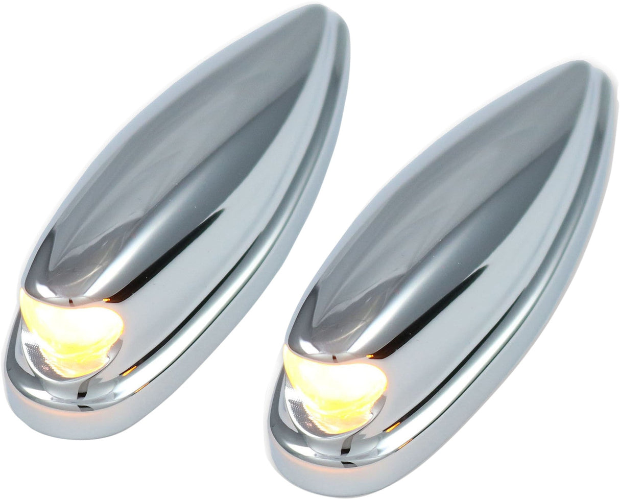 BAGGERNATION Turn Signal Bullet Chrome `98-13 Fltr TSEE-RG-13E-C