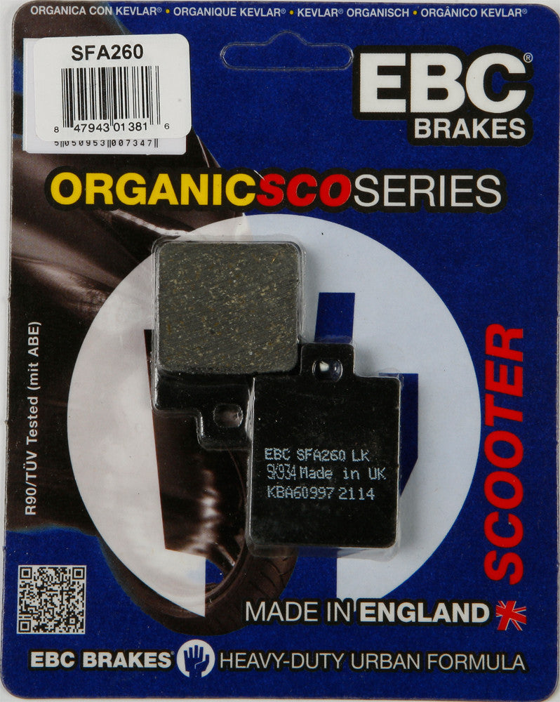 EBC Brake Pads Sfa260 Organic SFA260