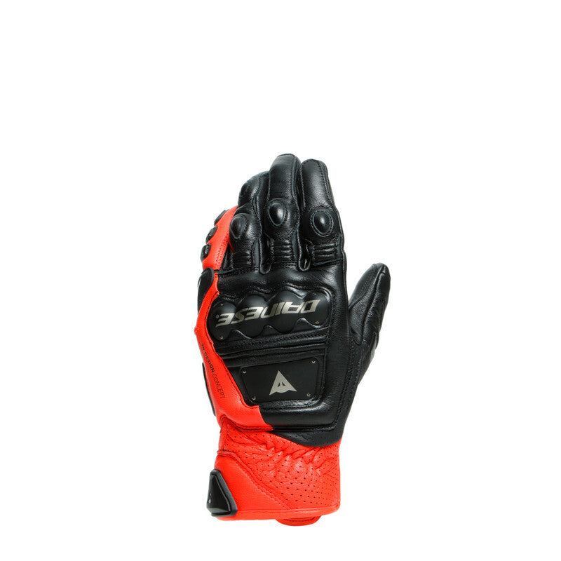 Dainese 4-Stroke 2 Gloves Black/Fluorescent-Red - Large 201815926-628-L