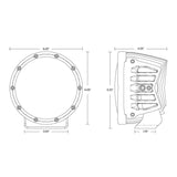 Rigid Industries 360-Series 6in SAE Fog w/ Amber PRO Lens - White (Pair) 36210