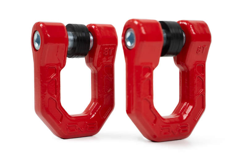 DV8 Offroad Elite Series D-Ring Shackles - Pair (Red) UNSK-01RD