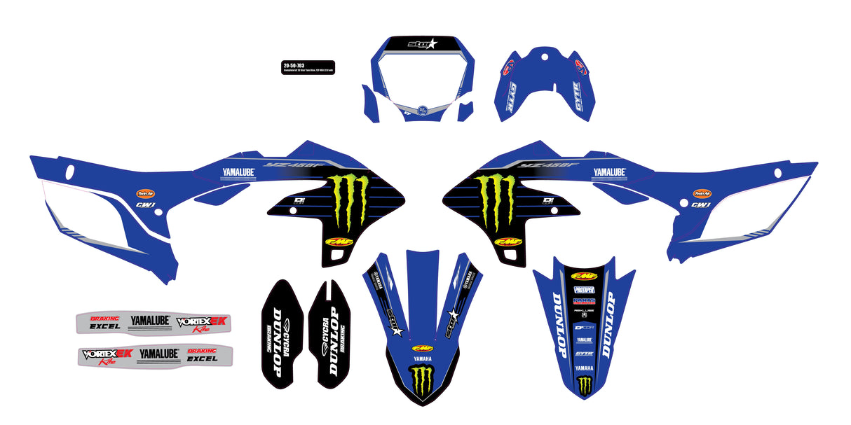 D-COR Complete Kit 23 Blue Mey Yzf 450 Wht Bg 20-50-703