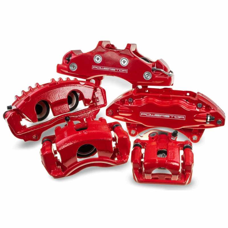 Power Stop 08-11 Ford Focus Front Red Calipers w/Brackets - Pair