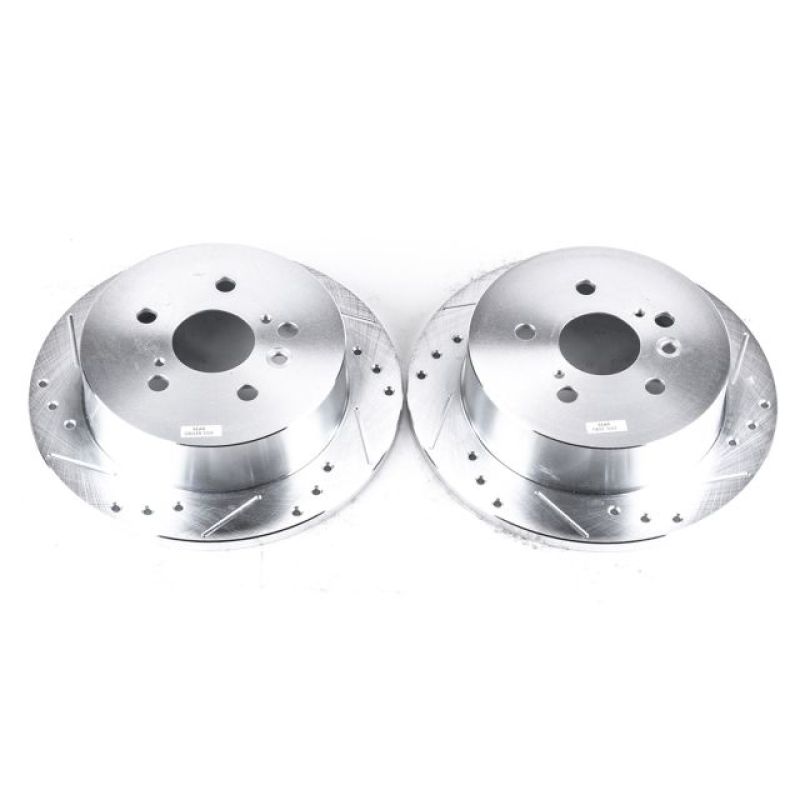 Power Stop 04-10 Toyota Sienna Rear Evolution Drilled & Slotted Rotors - Pair