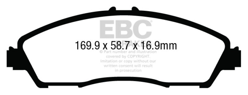 EBC 14+ Acura MDX 3.5 Greenstuff Front Brake Pads DP63024