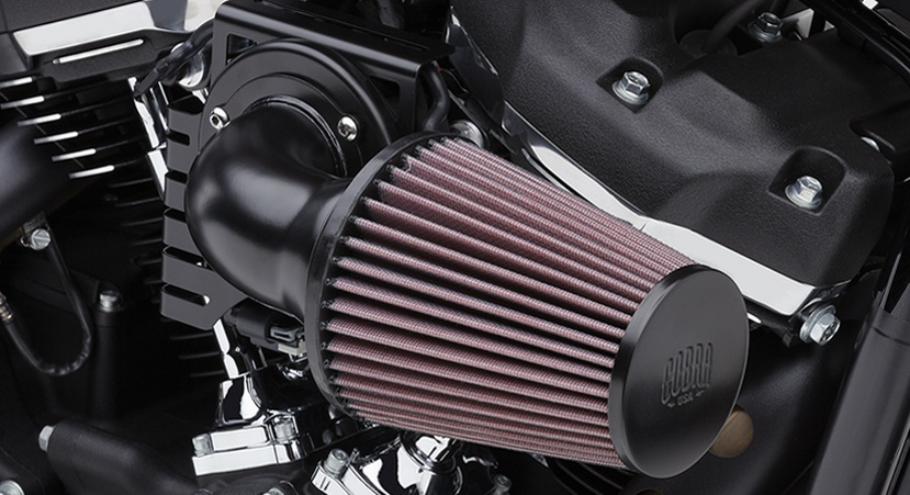 COBRA Cone Air Filter - Black/Black - Softail 606-0104-06B-SB