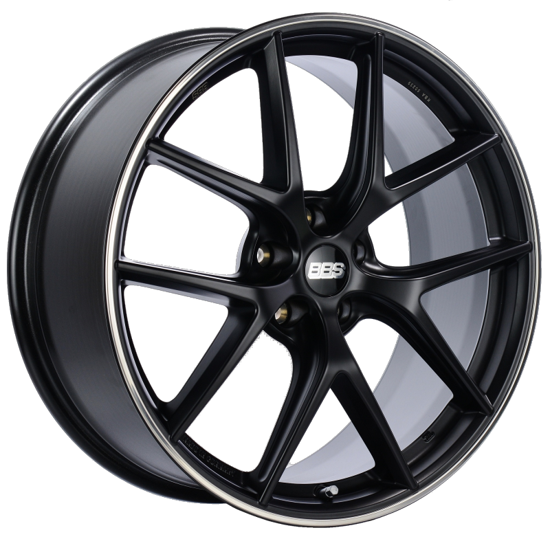 BBS CI-R 20x8.5 5x120 ET32 Satin Black Polished Rim Protector Wheel -82mm PFS/Clip Required CI0102BPO