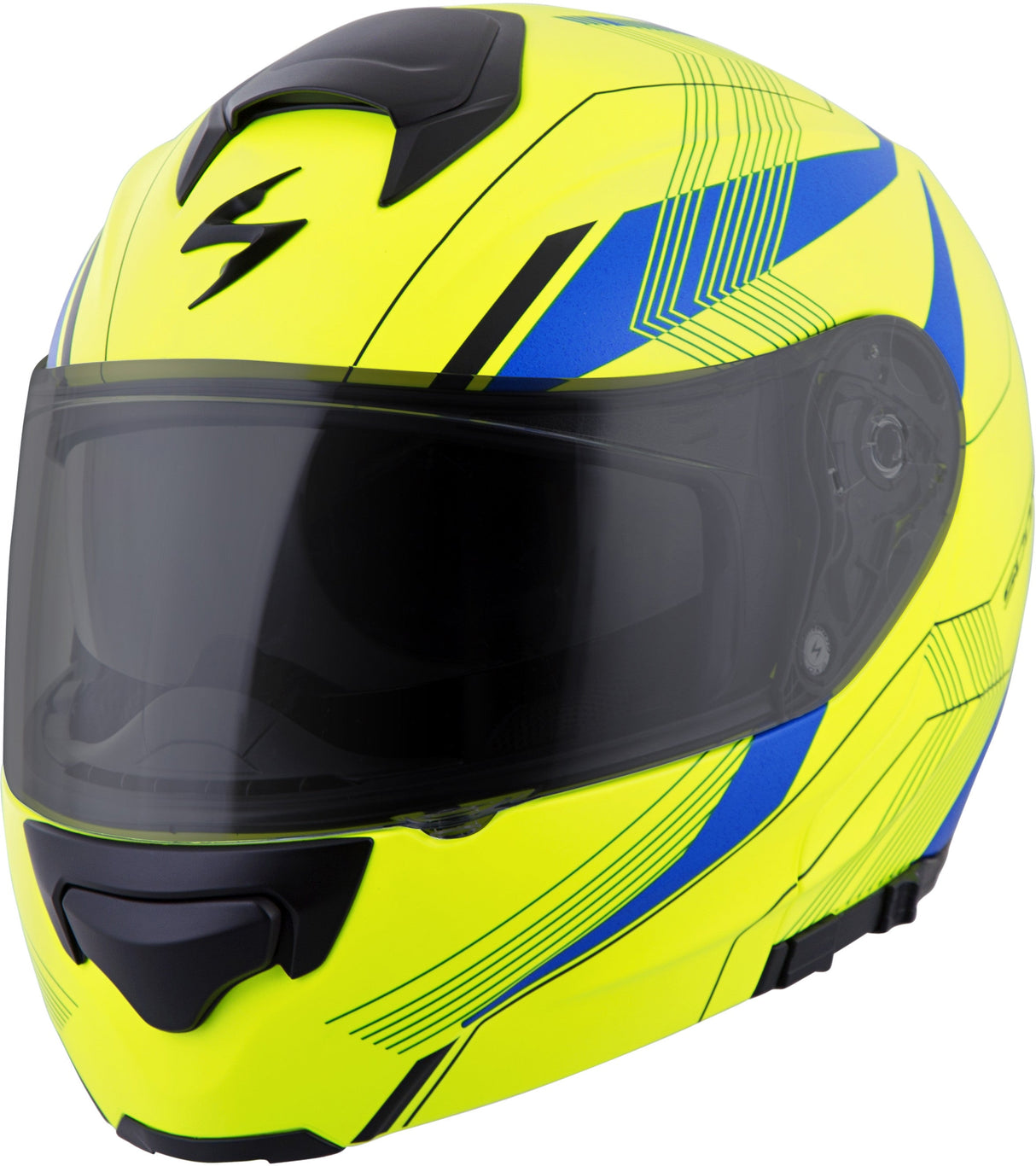 SCORPION EXO Exo-Gt3000 Modular Helmet Sync Neon/Blue Sm 300-1233