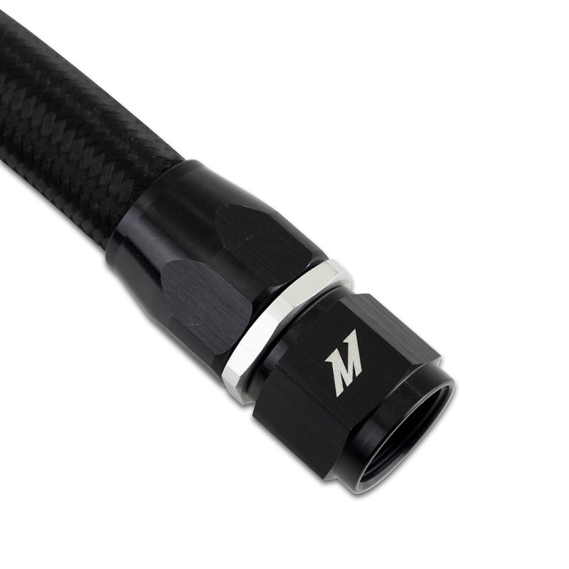 Mishimoto 3Ft Stainless Steel Braided Hose w/ -10AN Straight/90 Fittings - Black