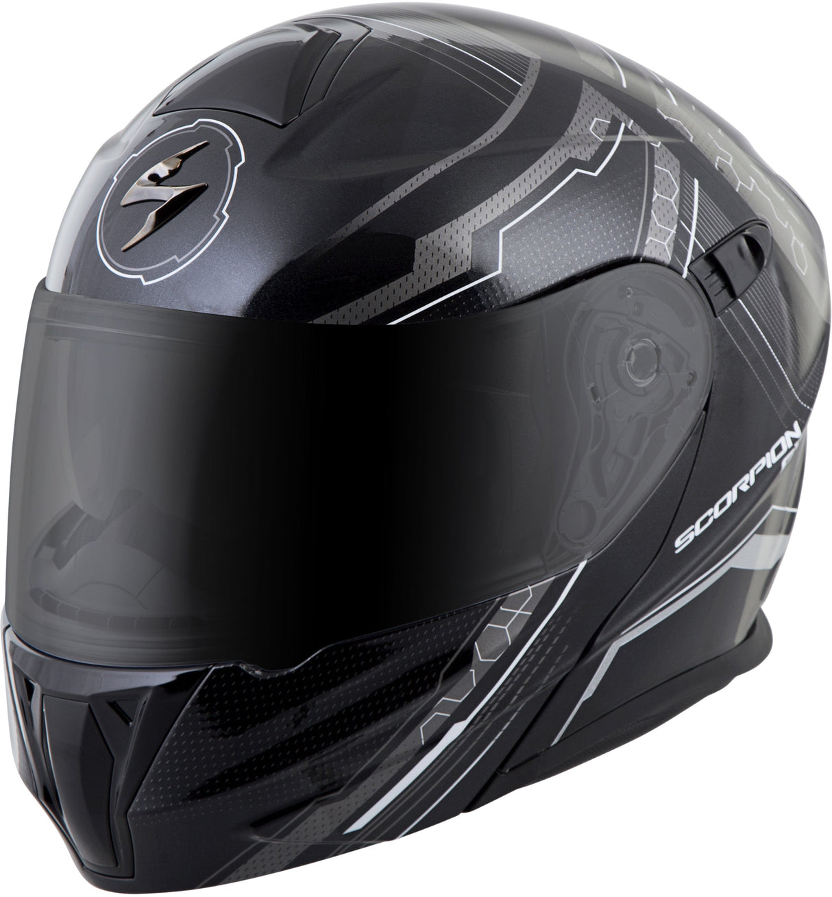 SCORPION EXO Exo-Gt920 Modular Helmet Satellite Silver Xl 92-1236