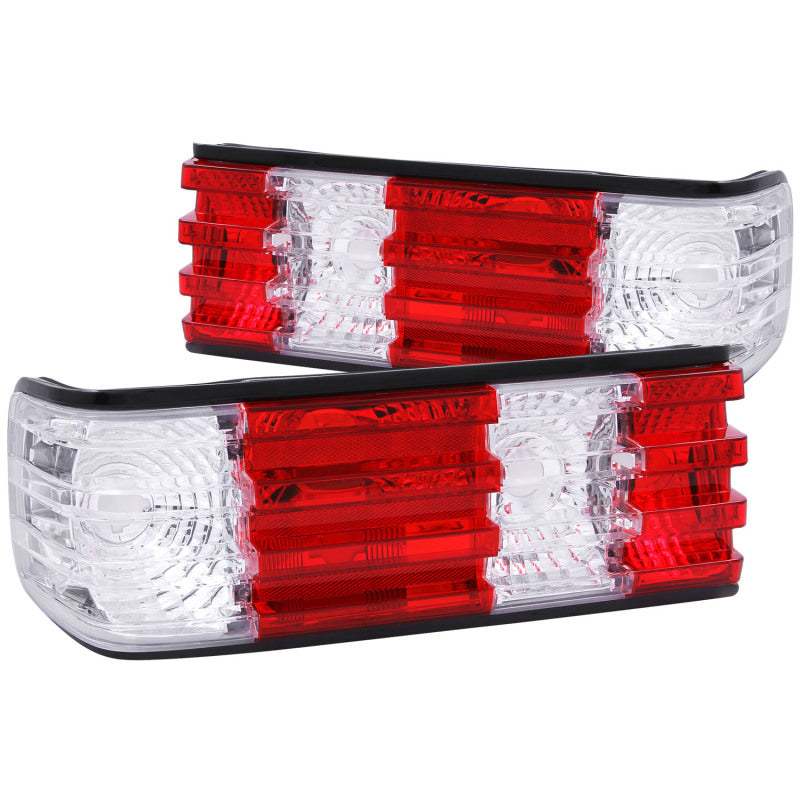 ANZO 1986-1991 Mercedes Benz S Class W126 Taillights Red/Clear 221132