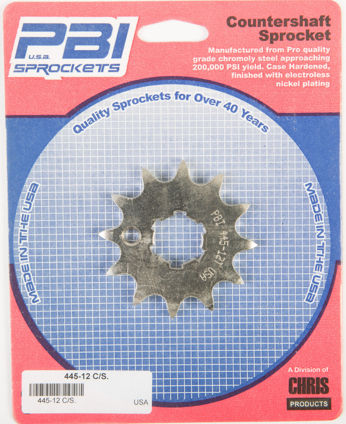 PBIFront Cs Sprocket Steel 12t-520 Kaw/Yam445-12