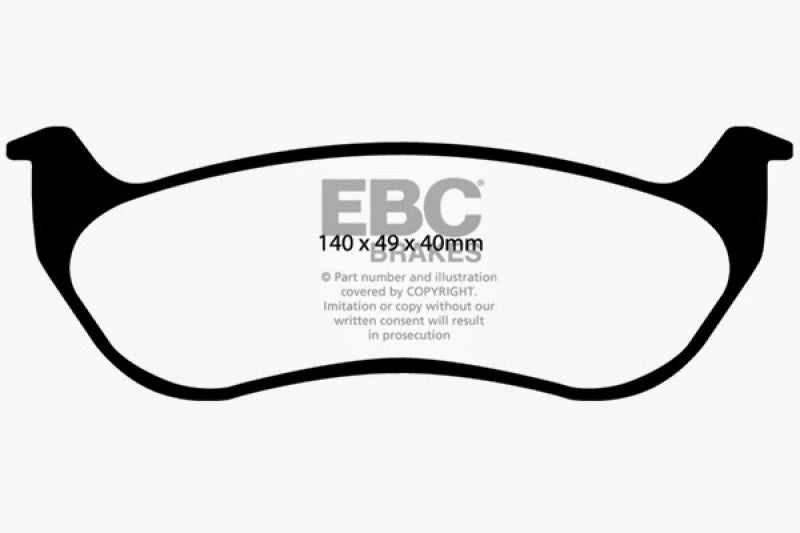 EBC 07-11 Ford Explorer Sport Trac 4.0 Yellowstuff Rear Brake Pads DP41673R