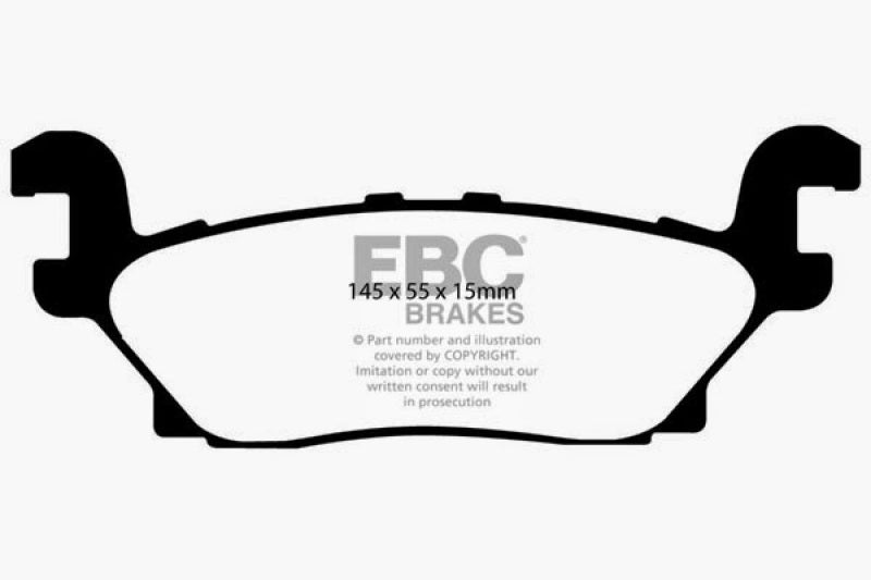 EBC 05-07 Hummer H3 3.5 Yellowstuff Rear Brake Pads DP41760R