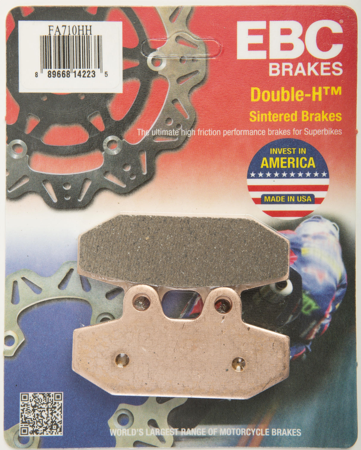 EBC Brake Pads Rear Hh Sintered `18-Up Softails FA710HH-OLD