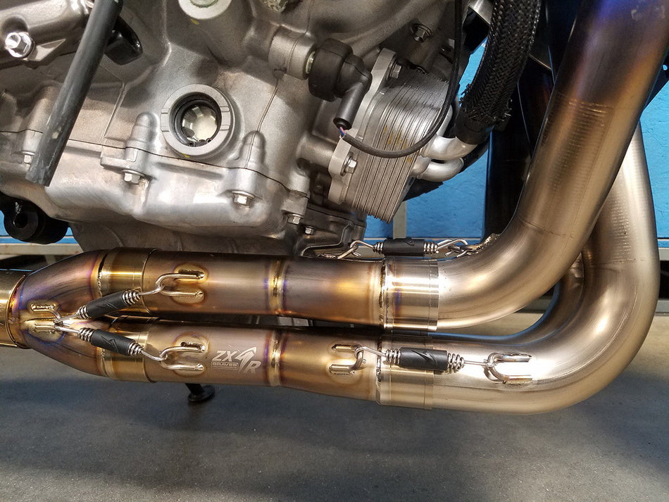 Graves motorsports works zx10r 16-23 link low mount full exhaust system exk-16zx1-ftcl