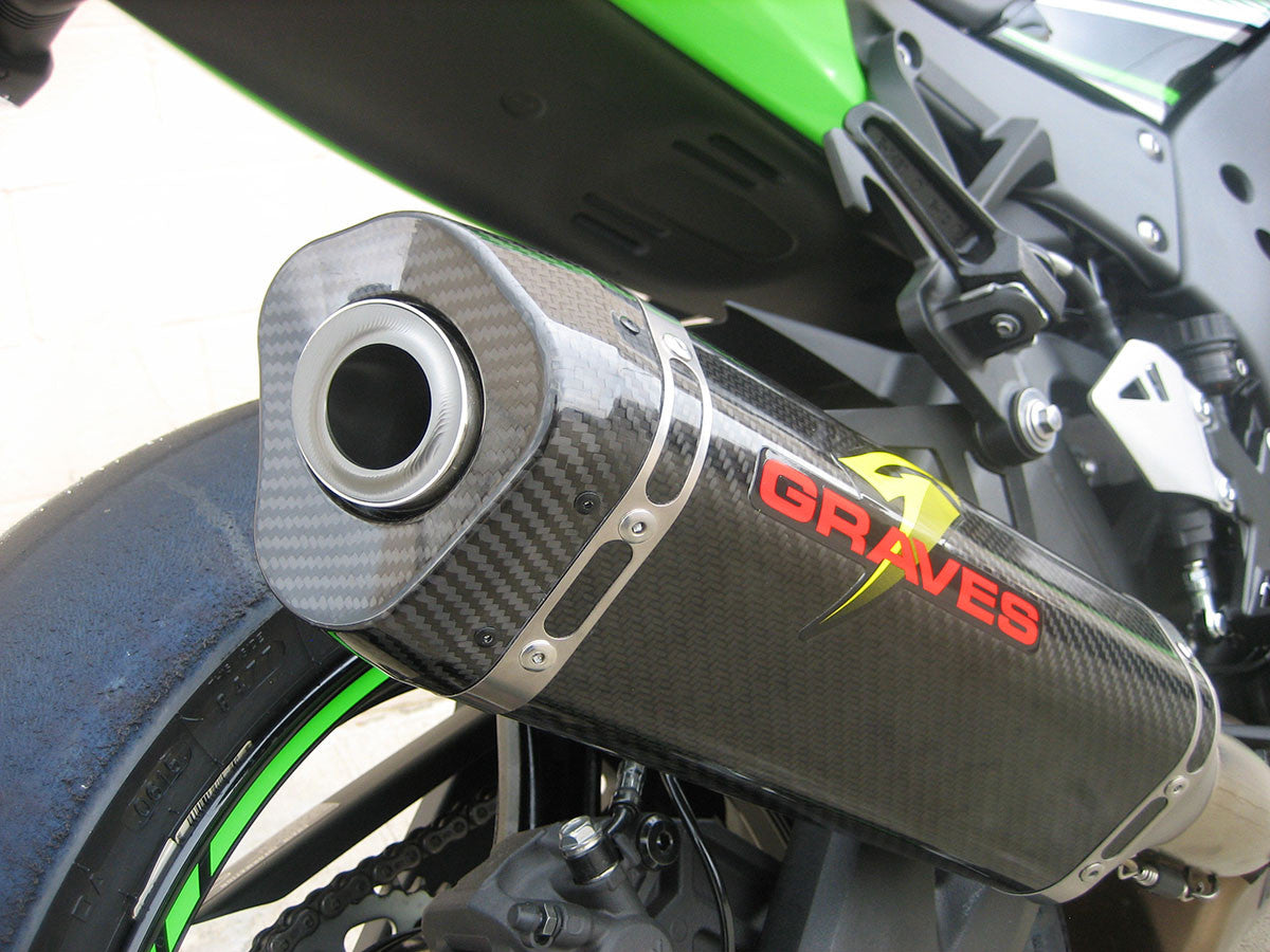 Kawasaki ZX10r 16-21 Cat Back Sistema de escape de carbono