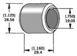 HARDDRIVE Axle Spacer Zinc 41591-81 3/4"X1.16" 339293