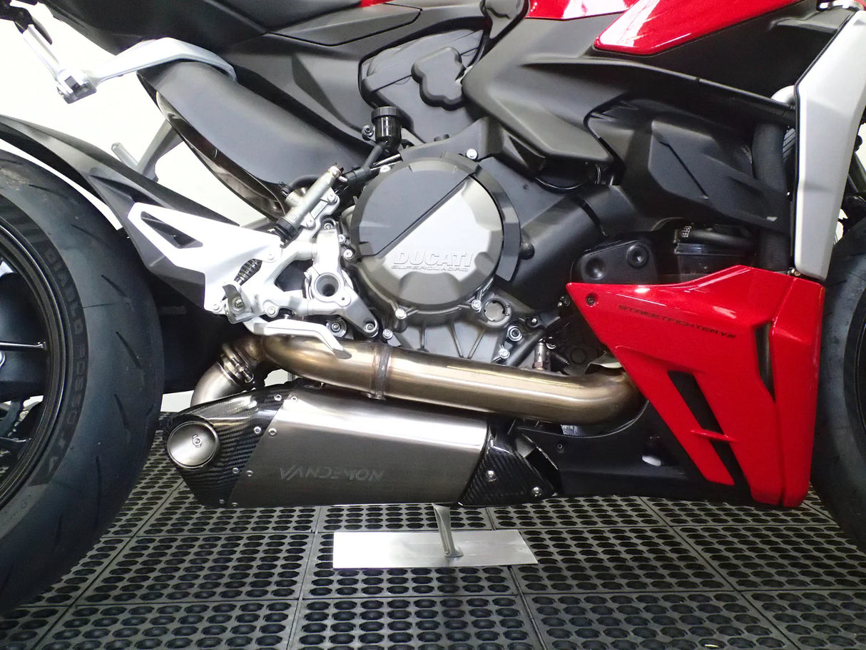 Vandemo  Titanium Belly Slip-On Ducati V2 Panigale & Streetfighter  2019-24 DUCV2TIMUFFBELA