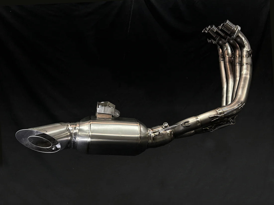 Vandemon  Honda CB650F, CBR650F, CB650R, CBR650R Titanium Low Mount Exhaust System HONCBR650RTIEXHC VA-51