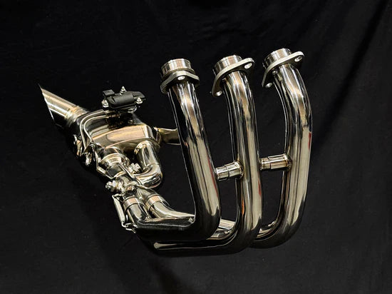Vandemon Yamaha GEN4 2024 XSR900 and XSR900 GP Stealth Titanium Exhaust System YAMAXS9LMTIEXHWVA