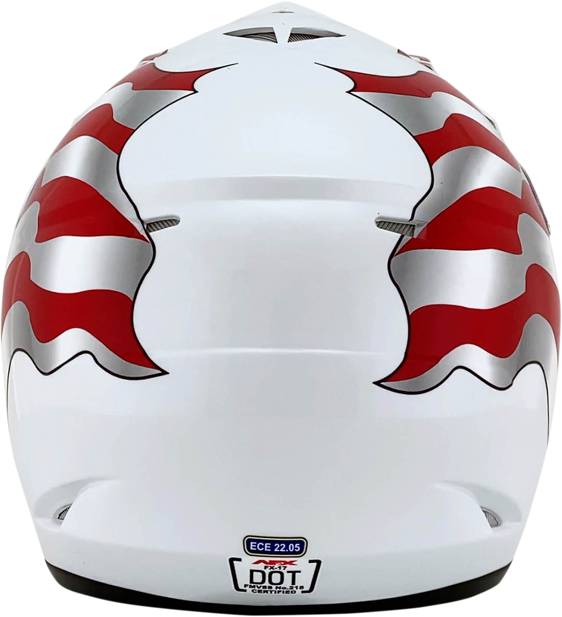 AFX FX-17 Helmet - Flag - White - Large 0110-2377